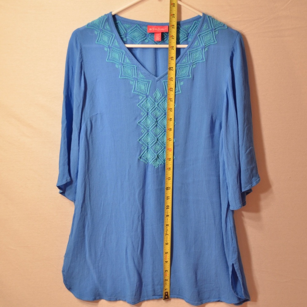 Lilly for Target Embroidered Cover Up, Blue Bell - Picture 5 of 7